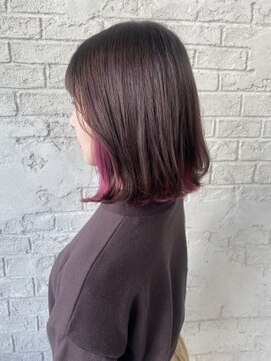 プライズ 池袋店(prize) インナーカラーピンクホットピンクチョコレートカラー4070