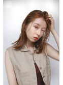 巻かないミディアムヘア