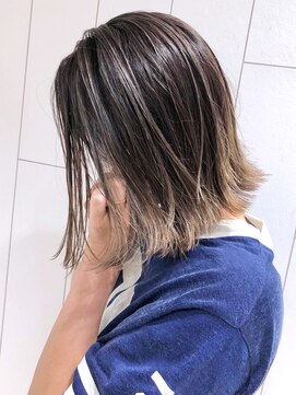 アイティーバイアルバム 八王子店(IT by ALBUM) ハイグラシアベージュ_カーキグレージュフェザーバング_ba344011