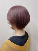 丸みショートヘア*ピンクベージュカラー momoko