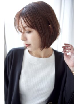 グランアージュ 船橋南口店(grandage) 前下がり顎ラインボブ/20代30代40代/絶壁解消/ピンクベージュ