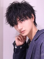 ネイビー(NAVY)&nbsp;波打ちウェーブマッシュウルフ