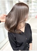 ハイライトバレイヤージュダブルカラー20代30代40代グレージュ