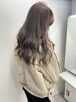 キング 梅田(K!ng)&nbsp;【梅田】ミルクティーベージュベージュカラー髪質改善カラー