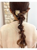 編み下ろし/ヘアセット/ヘアアレンジ/お呼ばれ/結婚式/着物
