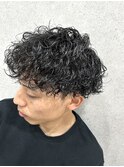 波巻きパーマ マッシュ ツーブロック