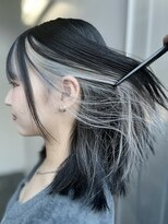 ウィクシーミミ 栄矢場町店(wixy mimi)&nbsp;前髪からイヤリング♪ブラック＆シルバー