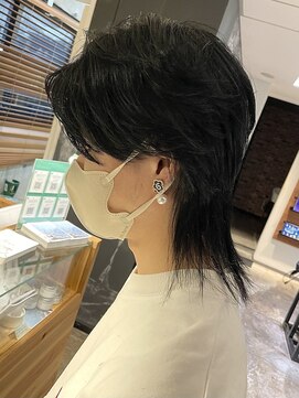 ヌーバイアンドライフ(NU. by and life) メンズウルフ/ウルフカット[アッシュブラック/ネイビーグレー]