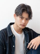 イオ 本厚木(io) センターパート波巻きスパイラルパーマメンズカットモテ髪