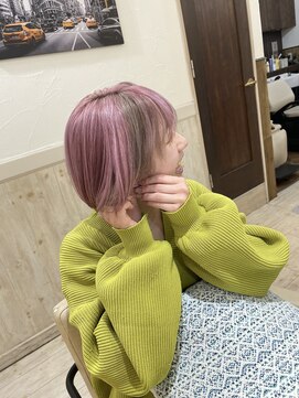 エクリ 麻布十番(equri) セクションカラー【ピンク×ブラウン】