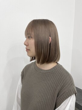 ヘアー テソロ(hair tesoro) ボブ/ハイトーン柔らかベージュ