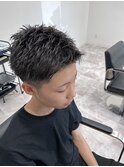 短髪アップバングショート