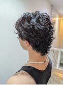 ツーブロックビジネスショートフェードスパイラルツイストパーマ