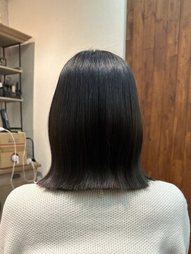 シェール(cher) 「ビフォーアフターあり」髪質改善/切りっぱなしミディアム