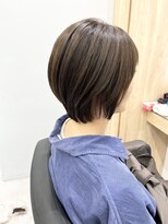 クシュ 本川越店(kusyu...)&nbsp;イメチェンホワイトブロンド外ハネボブ美髪ワイドバング韓国黒髪