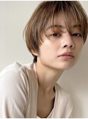 マッシュショート/大人ショート/２０代３０代/オリーブベージュ