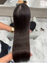 キング(K!ng)&nbsp;縮毛矯正髪質改善ハイライトレイヤーカット枚方美容室エクステ