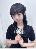 ひつじヘア/ブルーブラック/髪質改善/ヘアメ/原宿美容室