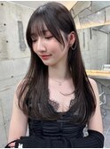 韓国ヘアーハッシュカットレイヤーカットグレージュブリーチ無し