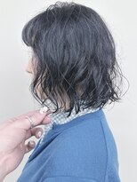 モリオ(morio)&nbsp;＊くせ毛風ボブくせ毛カット顎ラインボブ耳かけボブ大人ボブ30代