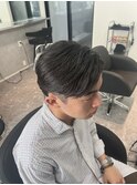 短めセンターパート