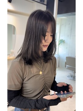 カラ フクオカ 天神(Cara FUKUOKA) 【ミディアムレイヤー&マロングレージュ】福岡レイヤーカット