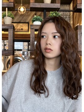 キーゴ 博多(KY-GO.) オリーブブラウン/ロングパーマ