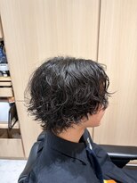 リバティシェアバーバー 銀座(LIBERTY SHARE BARBER)&nbsp;前上がり×緩めスパイラルパーマ