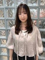 ノル 栄矢場町(nol)&nbsp;ミディアムレイヤー×透け感オリーブグレージュ