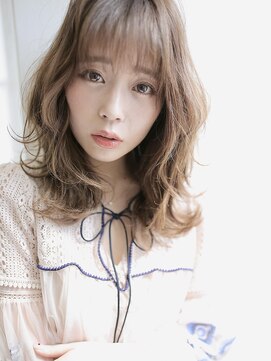 アグ ヘアー ネイビー 鶴岡東原店(Agu hair navy) フェミニンな波ウェーブミディ