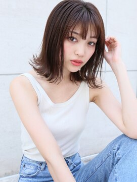 ロエナ(ROENA) 20代30代40代50代美髪ケアカラー切りっぱなしボブピンクブラウン