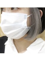 デコヘアーフラッペ(DECO HAIR frappe) シルバーのインナーカラー