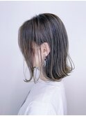 【バレイヤージュ】セミウェット切りっぱなし ミディ☆髪質改善