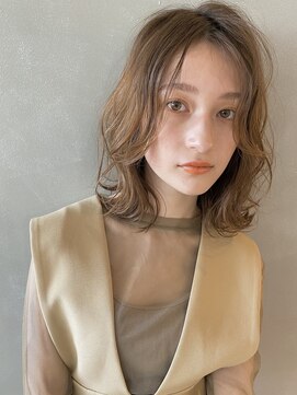 パーク(PARK) 【PARK】ペールベージュ×ニュアンスボブディ