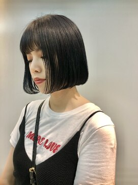 インビテーション 名古屋(invitation) 黒髪ラインボブ