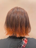 ハイル(Heil)&nbsp;【Heil】 裾カラーオレンジ/ボブショート/切りっぱなしボブ/池袋