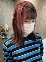 インナーカラーイヤリングカラーダブルカラーベージュカラー韓国