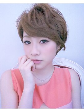 オリジンズヘアーセカンド 守谷店(Origins hair 2nd) ふんわりショート×ベージュカラー×BYKARTE 5step TR