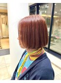 ツヤ感カラーボブ