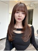 韓国レイヤー/サラ艶ロング/シースルーバング