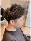 ツーブロック/刈り上げ/アップバング/ツイストスパイラルパーマ
