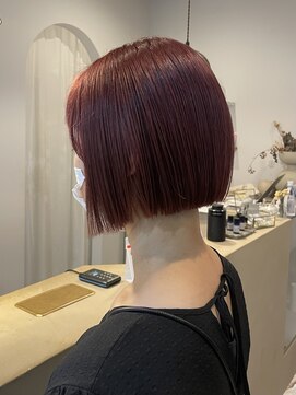 ミュゼプリュム(Musee plume) ぷつっとカット×ピンクブラウン