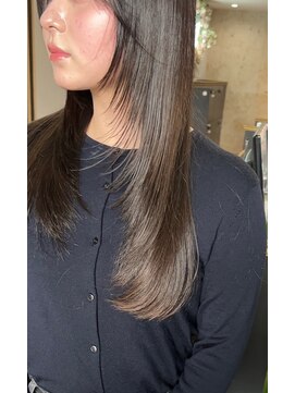 ドクターズサロン レラパール 上品ストレート/くすみグレージュ/似合わせレイヤー/大人モテ髪