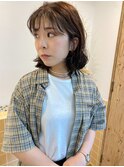 くるくるパーマ×ショートウルフ