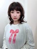 小顔レイヤーフェイスレイヤー無造作セミロングパーマ