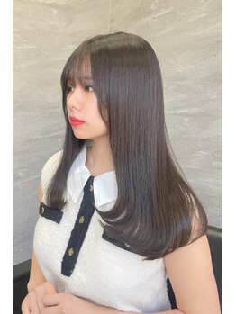 ノス 渋谷(NOOS)の写真/渋谷駅近◎韓国風レイヤーカットと酸性ストレートの相性抜群！[渋谷/渋谷駅/レイヤーカット/韓国/顔周り]