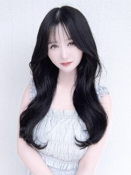 マッシュアンドマッシュアヴェダ ららぽーと福岡店(mash&mash AVEDA) 《愛されMAX韓国ヘア》ワンホンヘア/大人可愛い/ブルーブラック