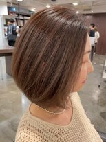ソワネ 表参道(soigne)&nbsp;ショートボブくびれショートヘア顔周りレイヤー白髪ぼかし30代