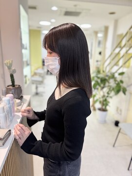 ロン(RON) 【ミディアムヘア×髪質改善×ブラウンベージュ】