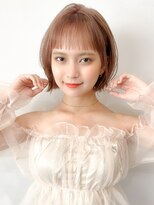 ミディアムヘア暗めカラーグランマッシュデザインカラー